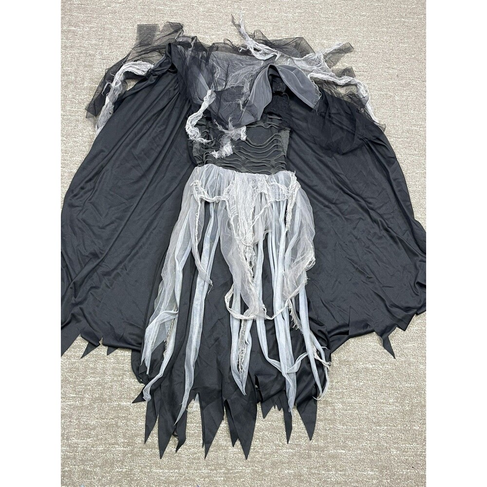 Grim Reaper Halloween Girl Costume L Large dress cape spooktacular creations